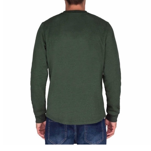 The BC Clothing Co Heritage Thermal Fleece Lined Crew Green Sweatshirt Mens XXL - Picture 2 of 10